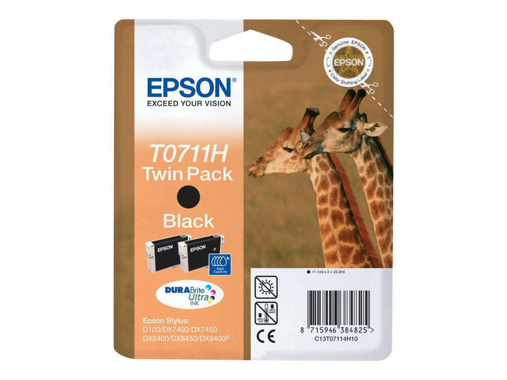 EPSON ink twinpack T0711H BLISTER, C13T07114H20