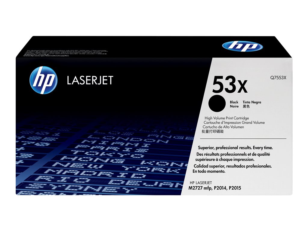 HP Toner Q7553X black 7000 pages, Q7553X