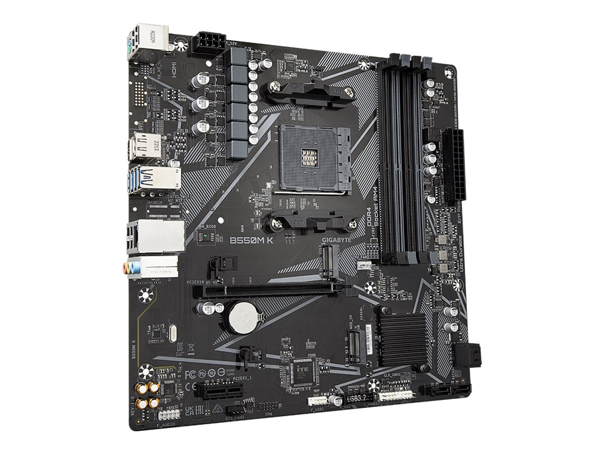GIGABYTE B550M K AM4 DDR4 mATX MB, B550M K
